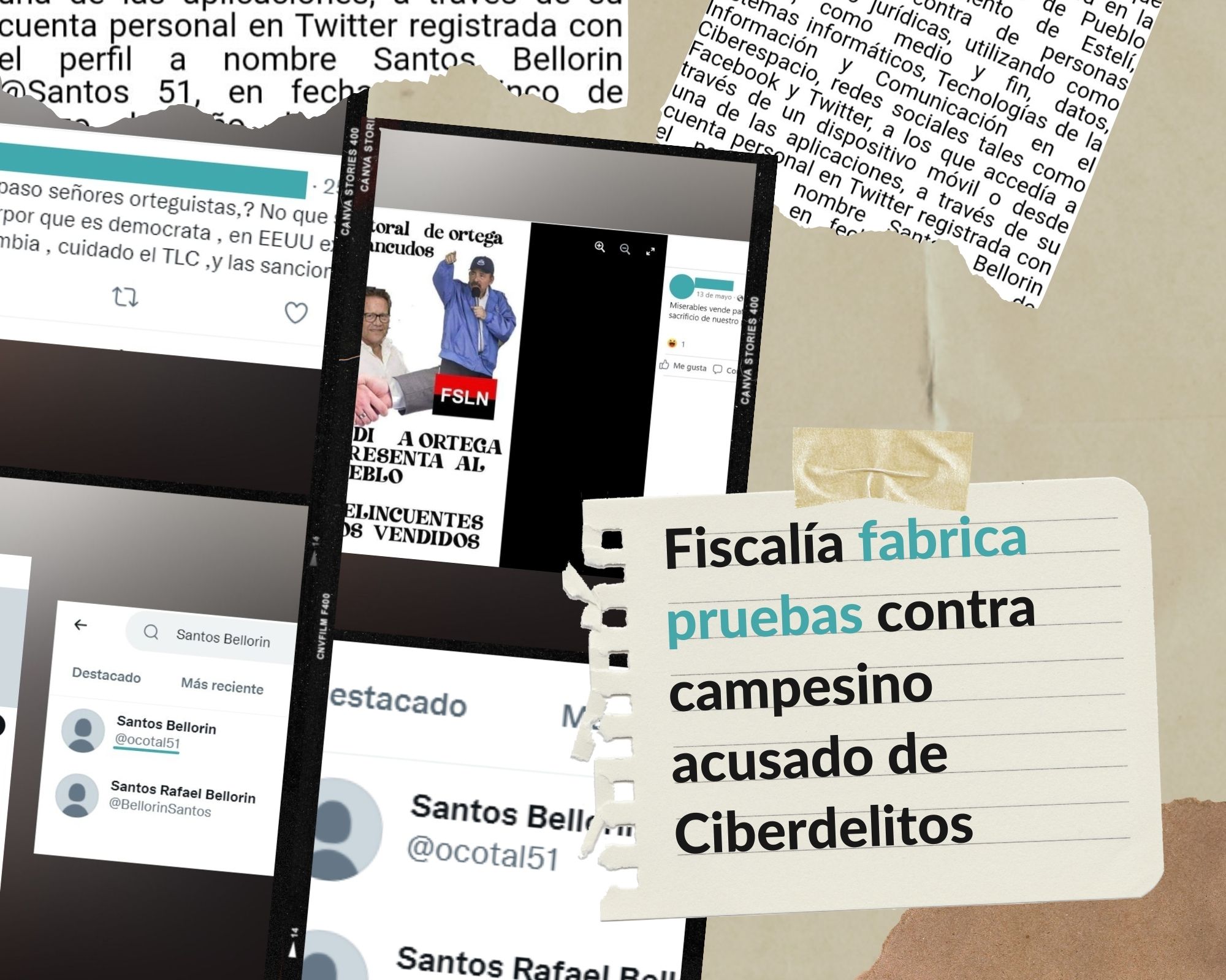 Perfiles, tuits y compartidos falsos, las «pruebas» de la Fiscalía contra el campesino acusado de ciberdelitos