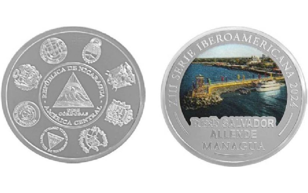 El Banco Central de Nicaragua emite una moneda conmemorativa dedicada al puerto Salvador Allende