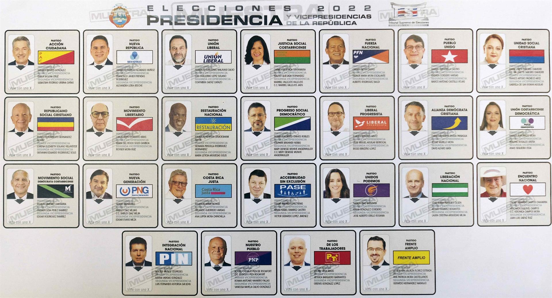 Costa Rica termina la impresión de las boletas para las elecciones presidenciales del 6 de febrero