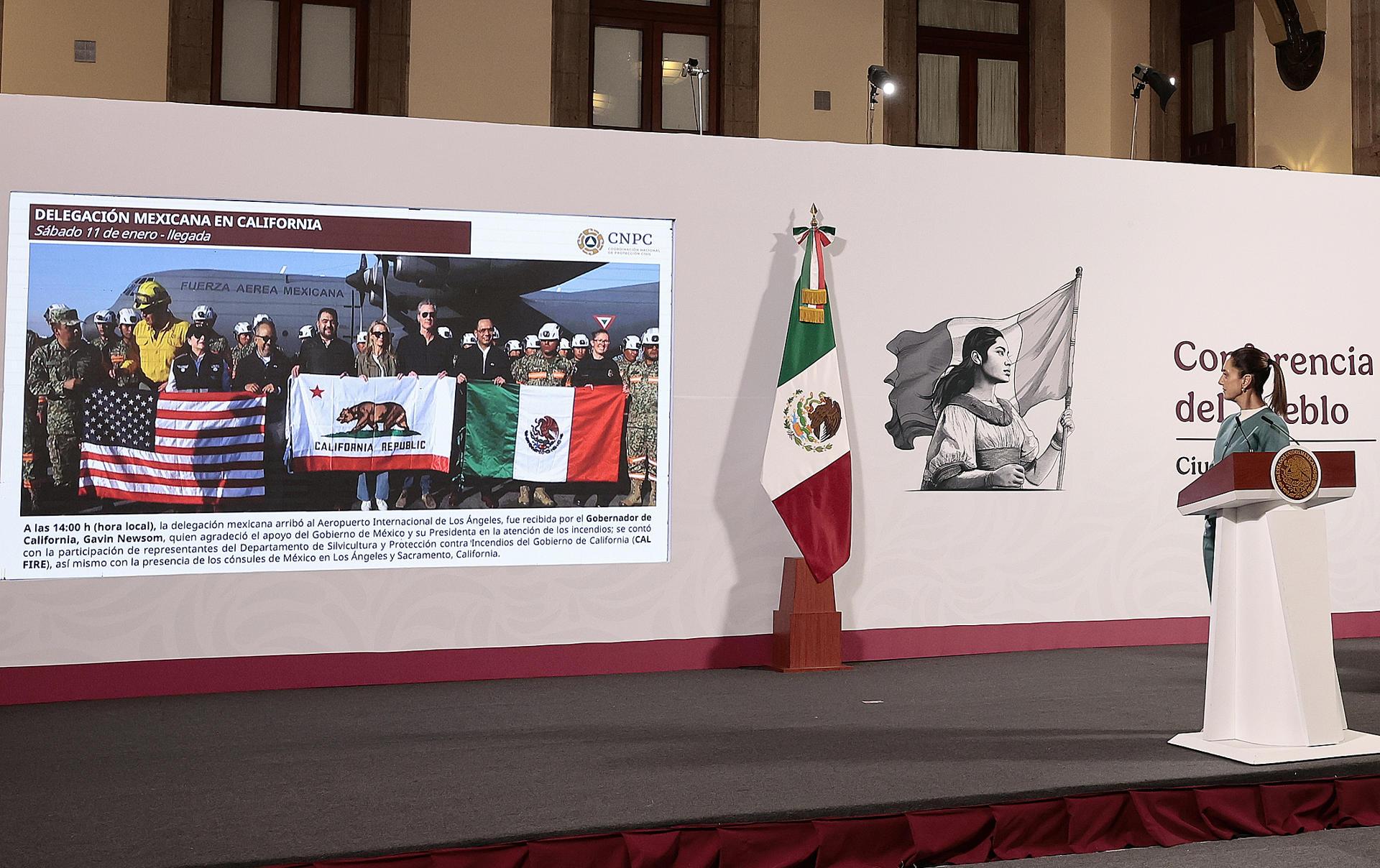 Sheinbaum asegura que la reconstrucción de Los Ángeles requerirá de mano de obra mexicana