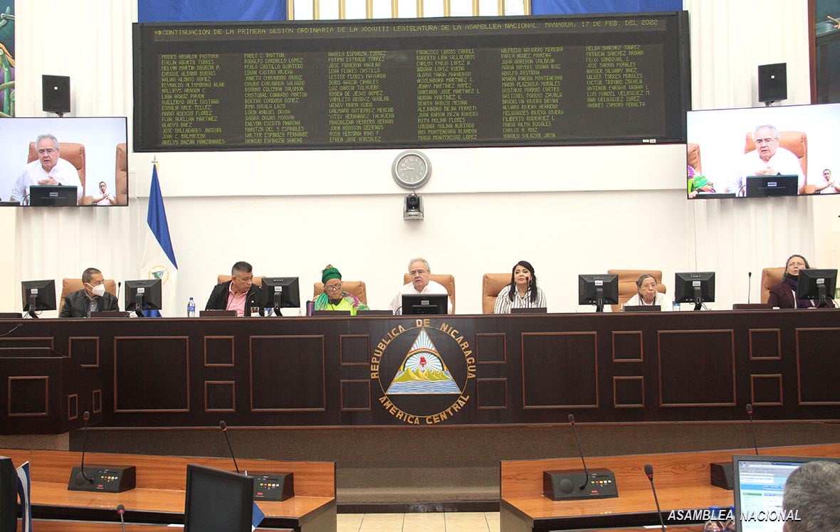 La Asamblea Nacional, sin independencia y reducida a aprobar cualquier capricho de Daniel Ortega