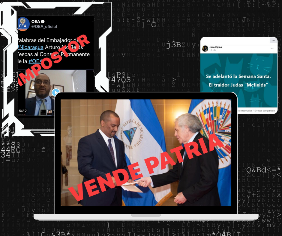 «Vende patria y traidor», troles de la dictadura atacan al embajador McFields en redes sociales