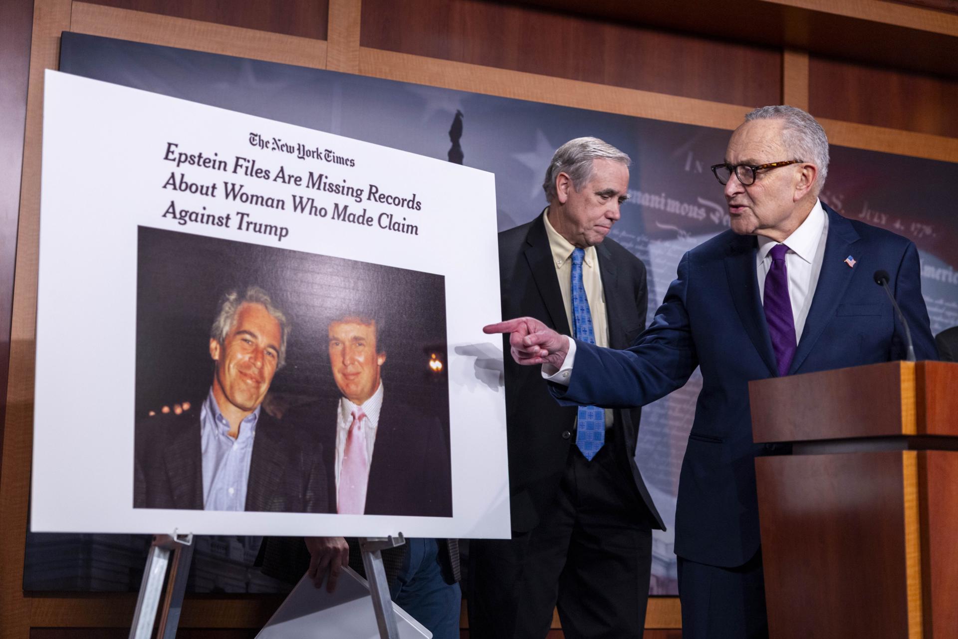 Demócratas exigen que Trump testifique ante el Congreso sobre el caso Epstein