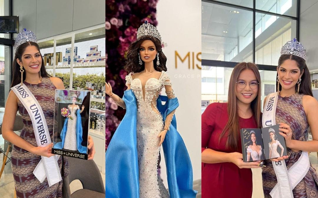 Sheynnis Palacios recibe en Tailandia una muñeca inspirada en ella