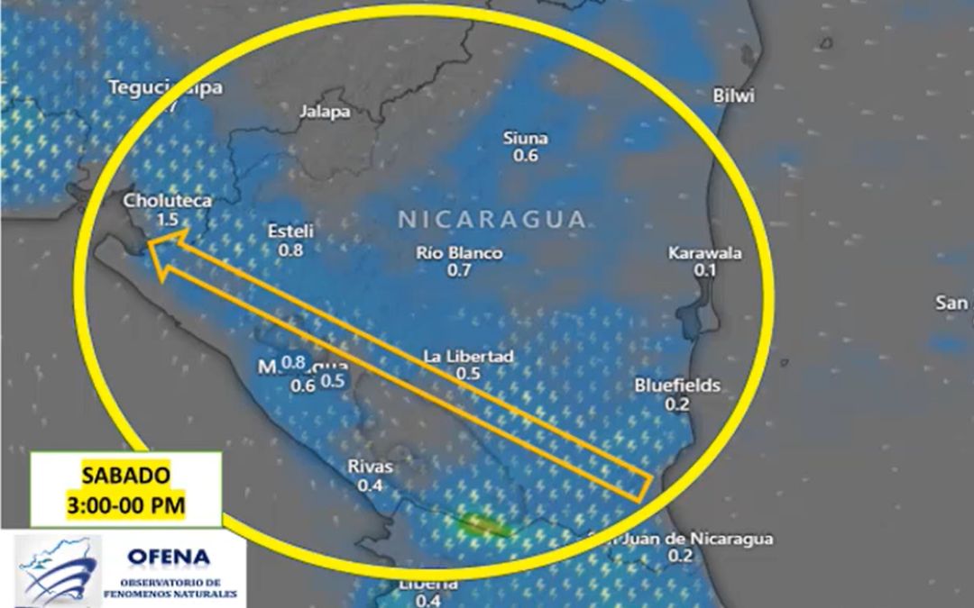 Aviso de altas temperaturas y “lloviznas” para el fin de semana en Nicaragua