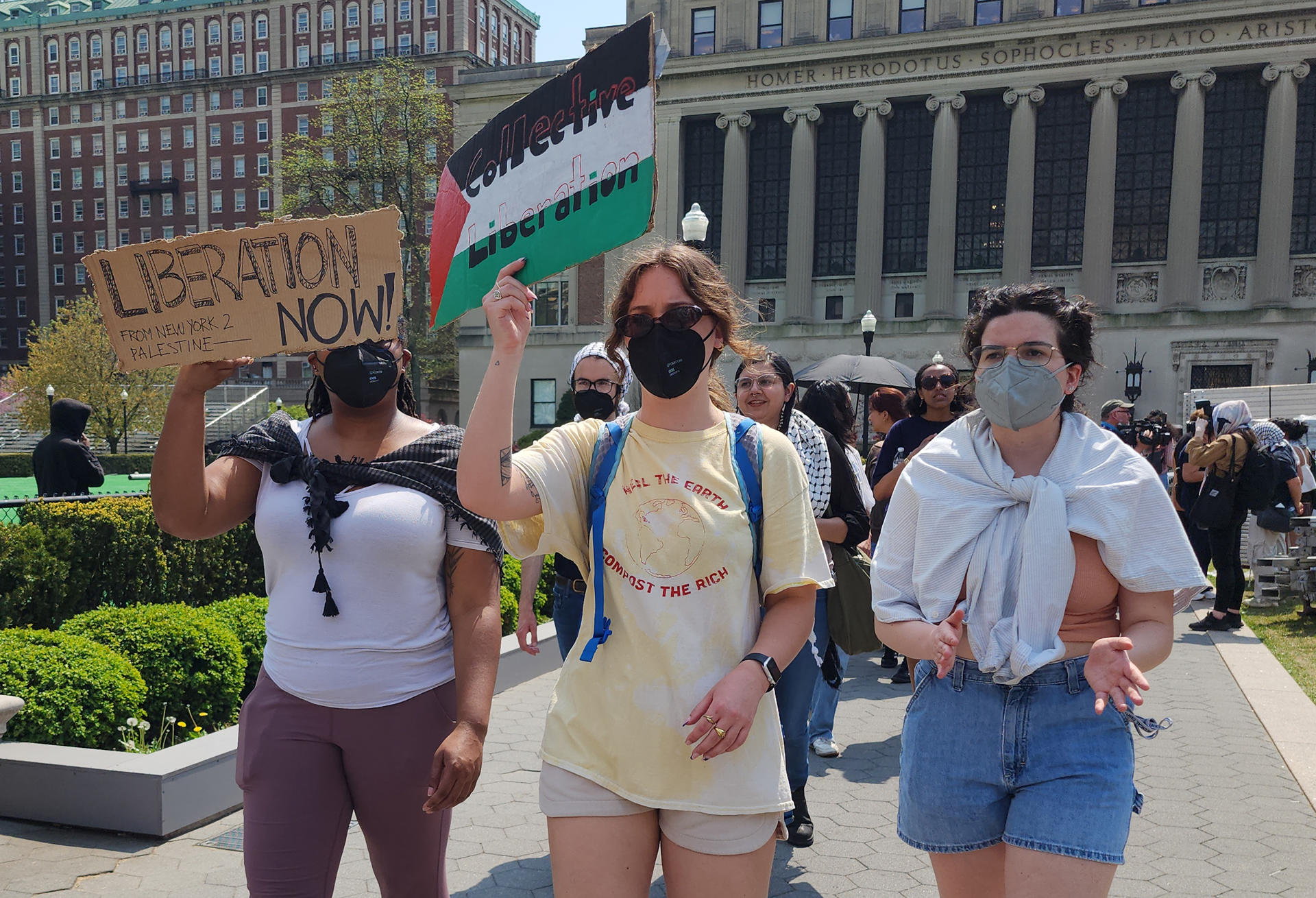 Columbia da ultimátum a los manifestantes propalestinos para desalojar o ser suspendidos