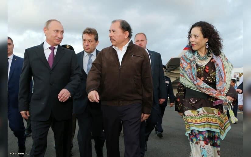 Ortega y Murillo califican de «ataque terrorista» de Ucrania supuesto lanzamiento de drones a una residencia de Putin