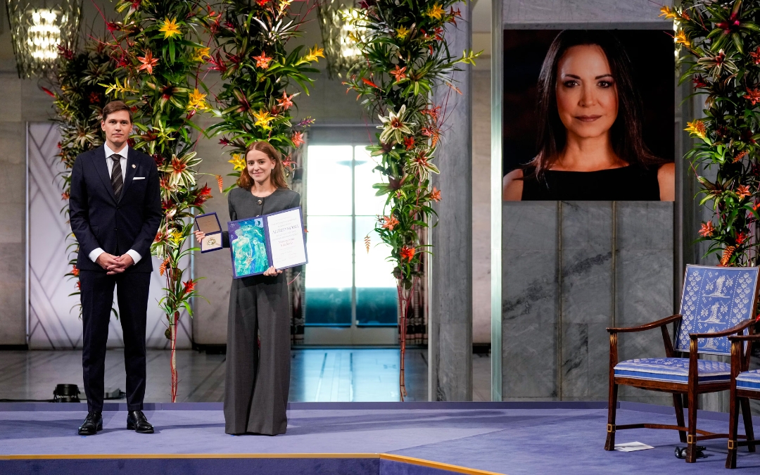 María Corina Machado dedica el Nobel de la Paz a todos los venezolanos y a los líderes que la apoyaron