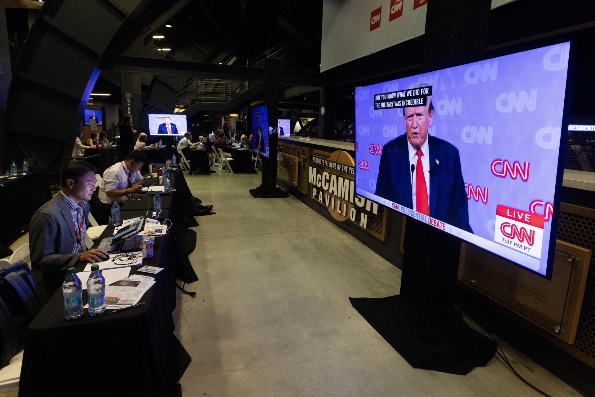 La mayoría de los votantes en EEUU cree que Trump ganó el debate, según CNN