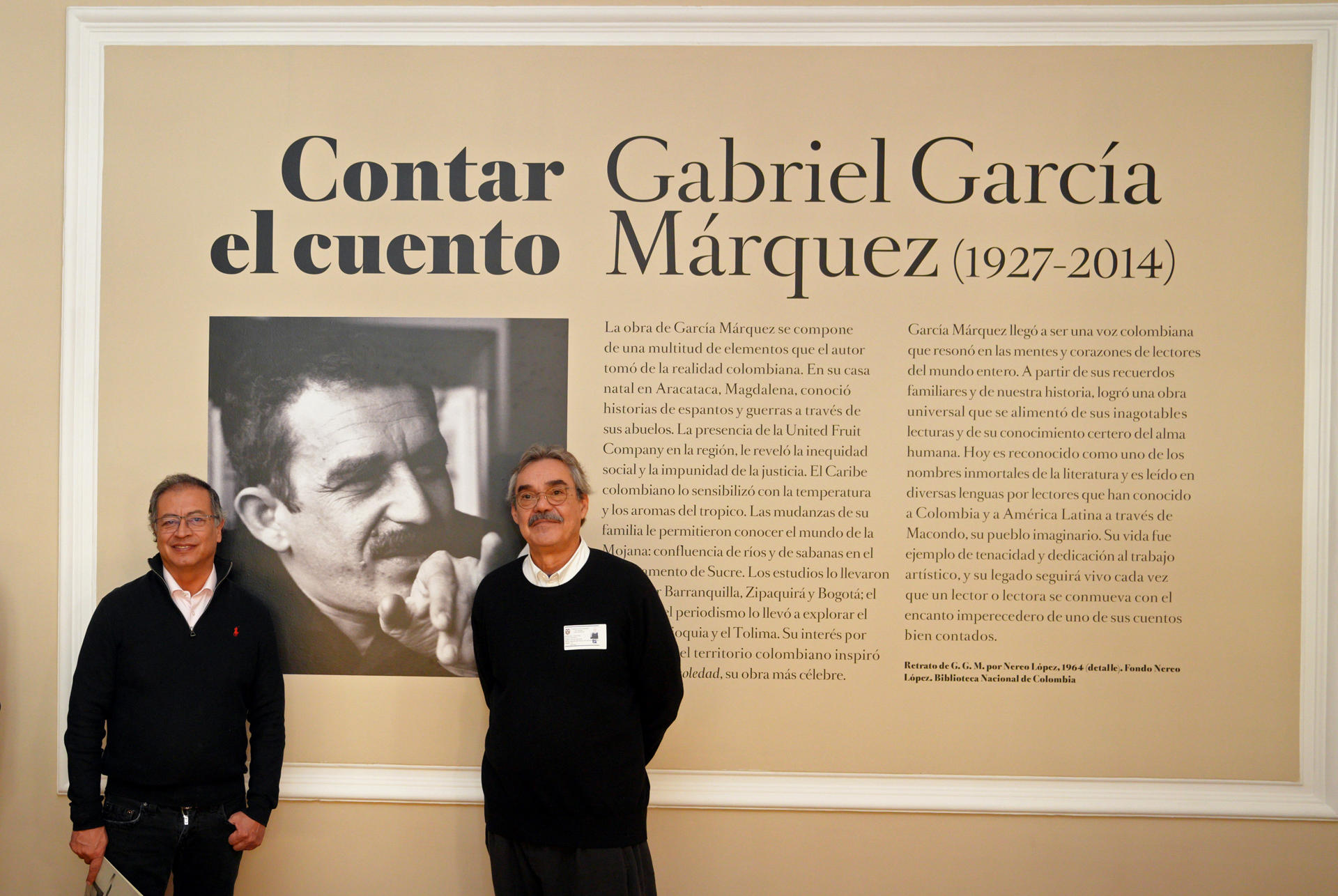 La obra de García Márquez se instala en una sala del palacio presidencial de Colombia