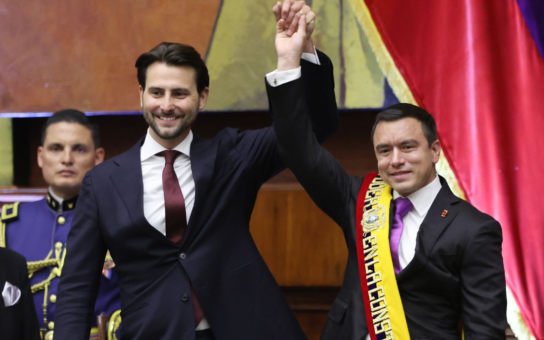 Daniel Noboa jura como presidente de Ecuador para el período 2025-2029