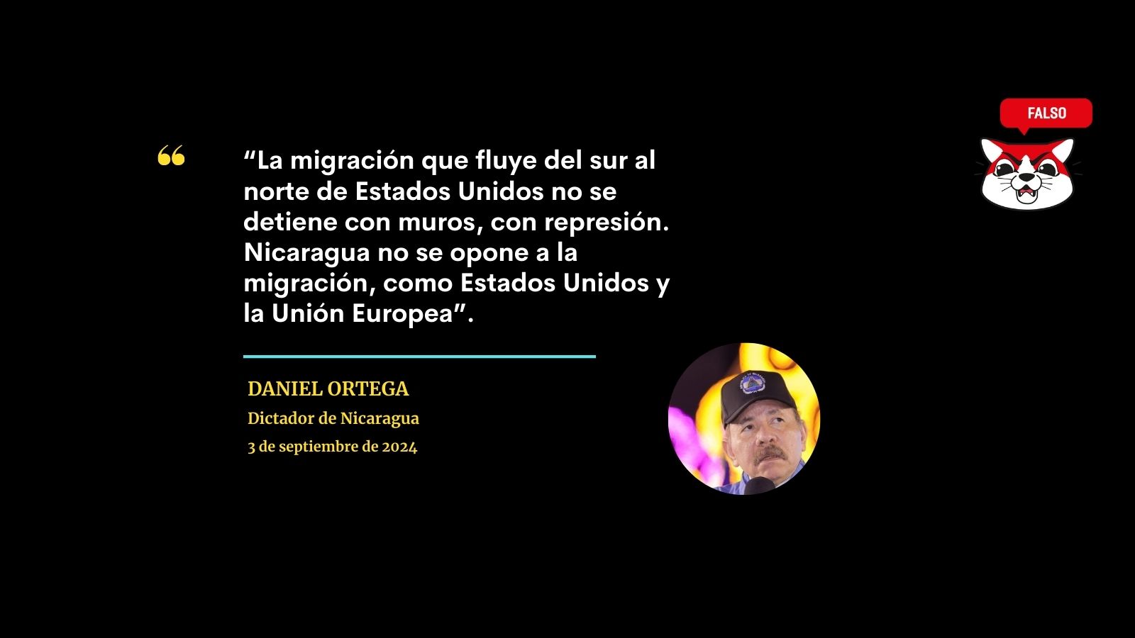 Ortega sí se ha opuesto a la inmigración: en 2015 reprimió y expulsó a Costa Rica a miles de migrantes cubanos