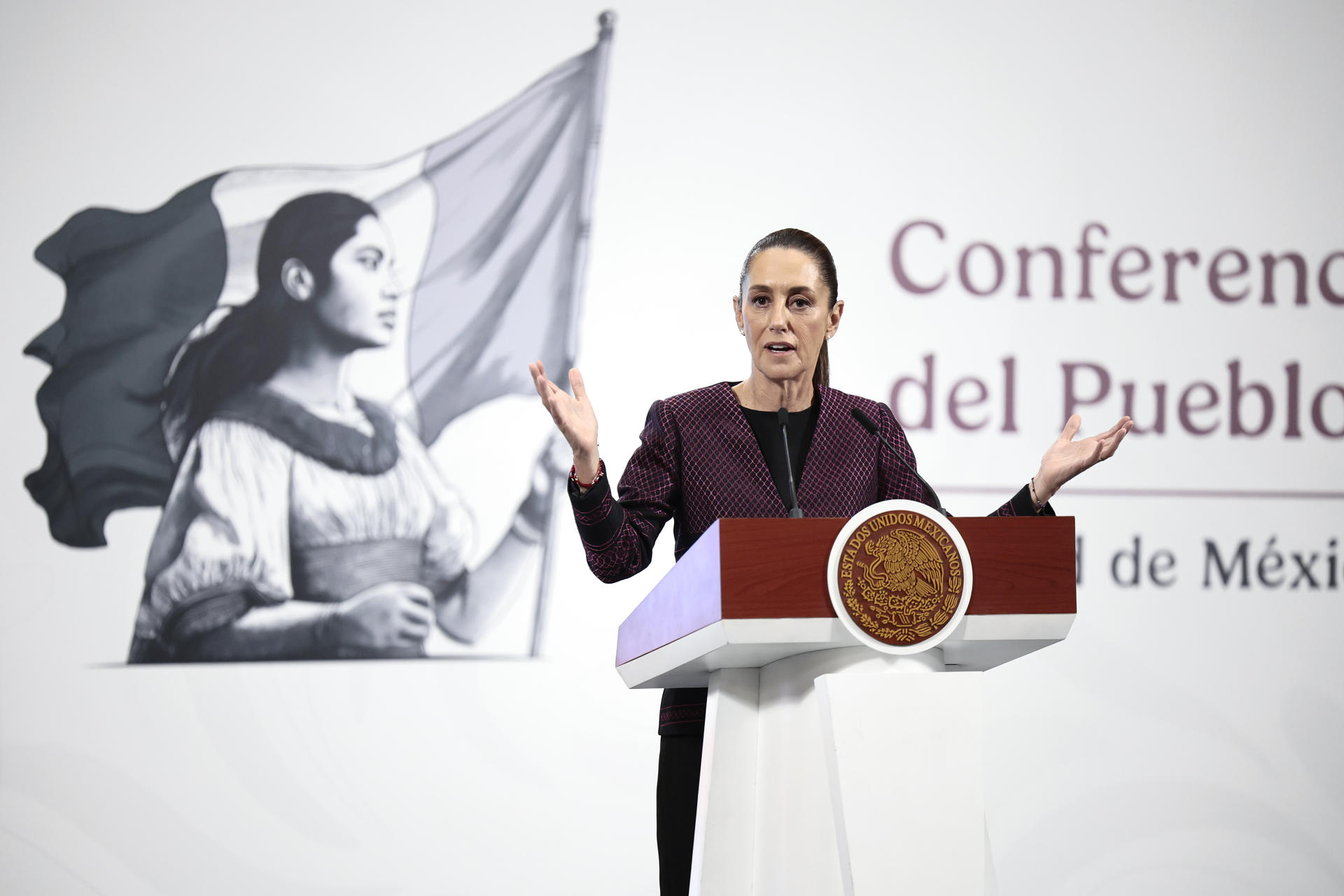 Sheinbaum reitera que “nunca” llamó a los mexicanos a movilizaciones violentas en EE.UU.