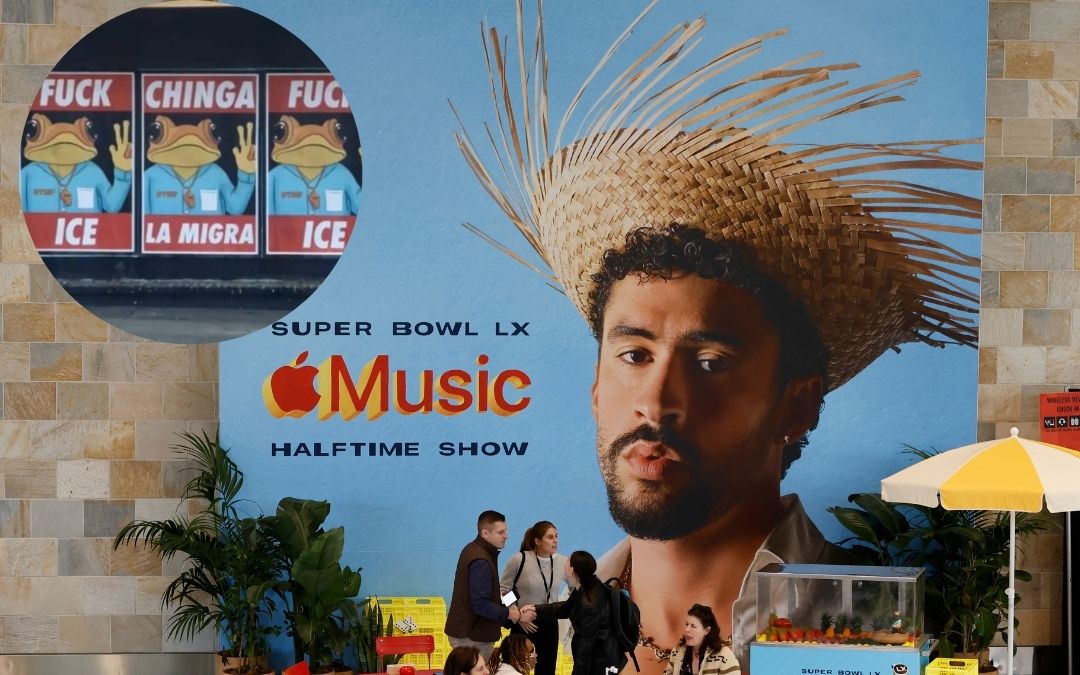 El sapo concho de Bad Bunny emerge como cartel de protesta anti-ICE antes del Super Bowl